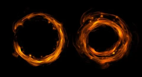 Fire Design on Black Background. Close-up Foto stock