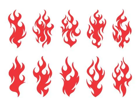 Fire design elements Stock Illustration