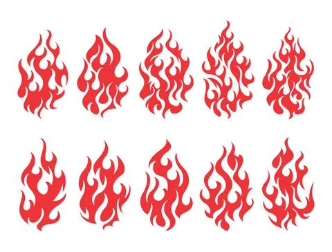 Fire design elements Stock Illustration