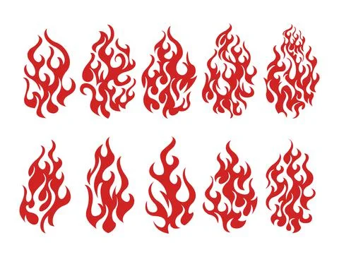 Fire design elements Stock Illustration
