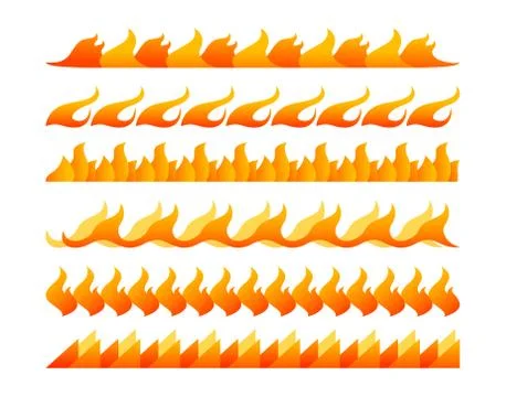 Fire design elements vector set Stock Illustration