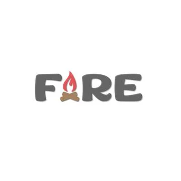 FIRE design logo Stock Illustration