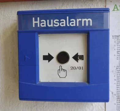 A fire detector or fire alarm, to notify of a fire fire detector or fire a... Stock Photos