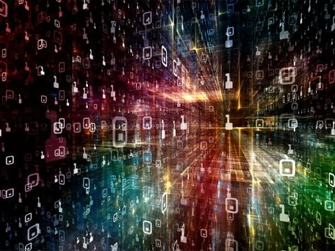 Fire of Digital World Stock Illustration