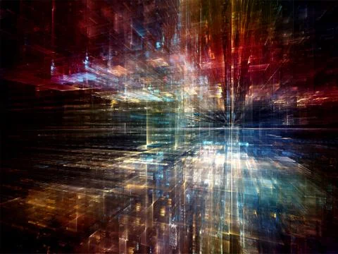 Fire of Digital World Stock Illustration
