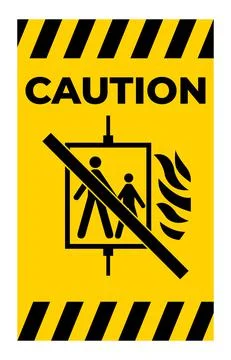 Fire Do not use the elevator. Ilustración de archivo