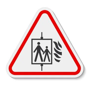 Fire Do not use the elevator. Illustrazione stock