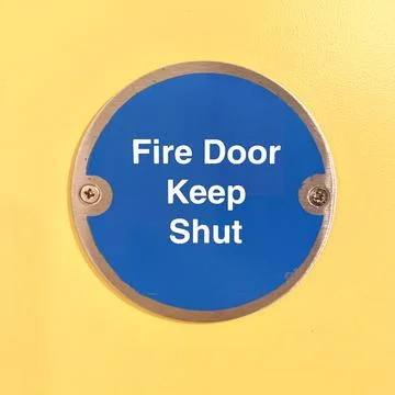 Fire door keep shut 写真素材