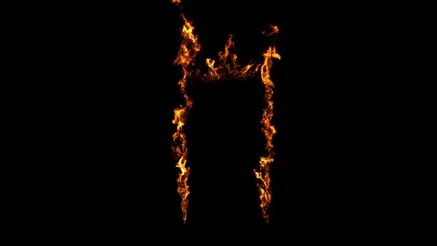 Fire door loop effect animation Video stock 262288377