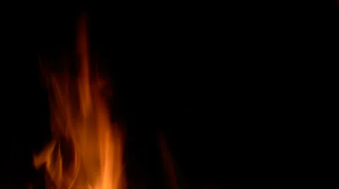 Fire down left black backgrownd Stock Footage 33229379