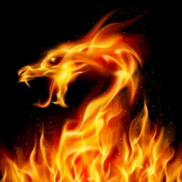Fire Dragon Illustrazione stock