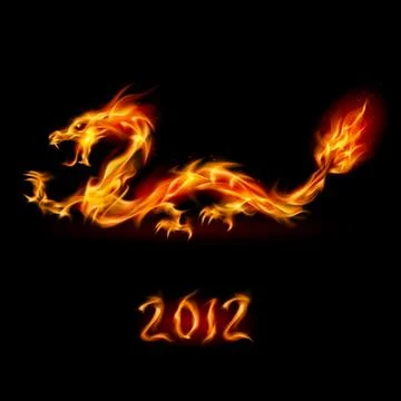 Fire Dragon Illustrazione stock