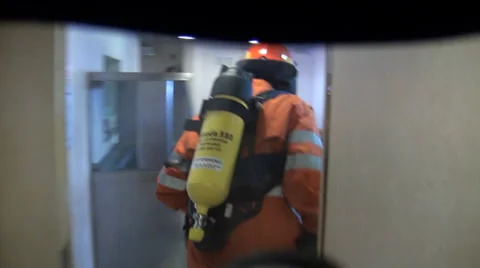 Fire drill procedures in the ship. A-33 Hesperides Stock Footage 36450780