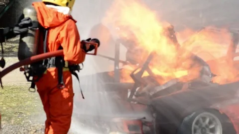 Fire drills in the training center regularly to get ready. Video stock 83903985