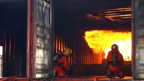 Fire drills in the training center regularly to get ready. Video stock 87776429