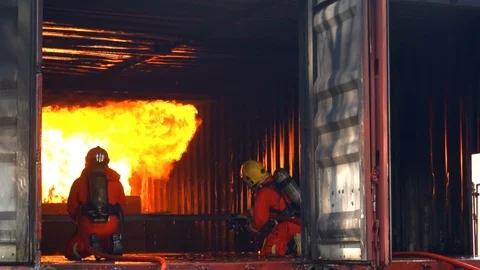 Fire drills in the training center regularly to get ready. Stock Footage 87776430