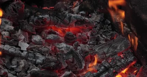 The fire of the dying fire. Stock Footage 149784316