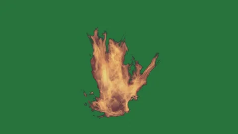 Fire Dynamic - Chroma Key Green Screen Footage Stock Footage 338015548