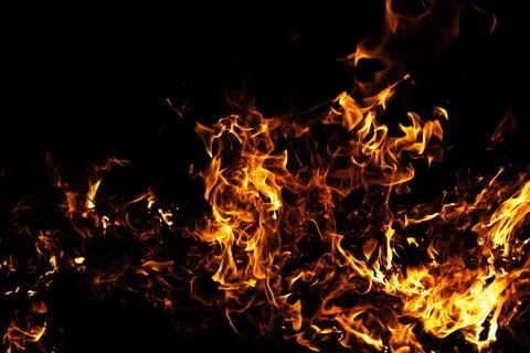 Fire dynamic flame swirl. Fire burning heat background. Fire intense energy g Stock Photos