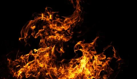 Fire dynamic heat pattern. Fire dramatic flame energy. Fire glowing blaze bac Stock Photos