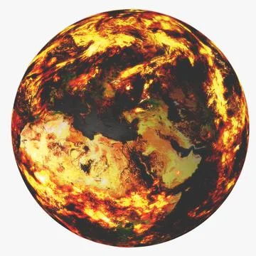 Fire Earth 3D Model