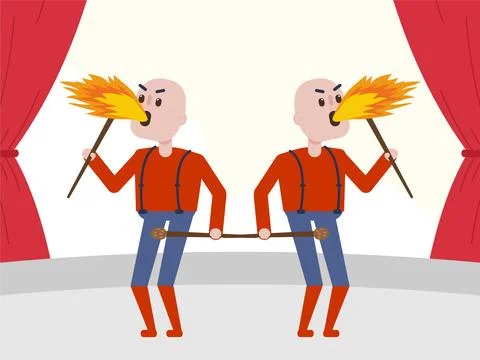Fire Eater Concept Illustration Stock Illustration
