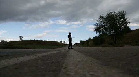 The fire eater, spitting fire Stock Footage 67961426