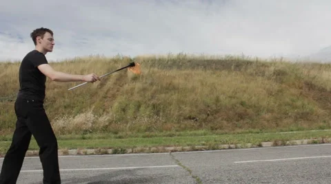 The fire eater, spitting fire Stock Footage 67961578