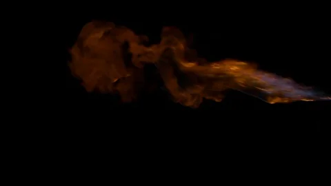 Fire effect on a black background Stock Footage 101015788