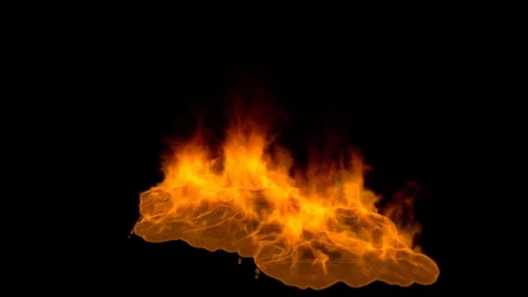 Fire Effect Full HD 1920×1080 Alpha Channel 스톡 동영상 104777604