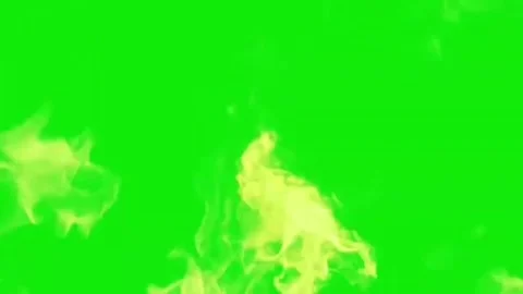 Fire Effect Green Screen Animation Video Chroma Key Footage Video Stock Footage 322161360