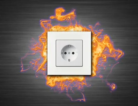 Fire electrical connector Stock Photos