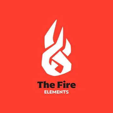 Fire Element Logo Stock Illustration