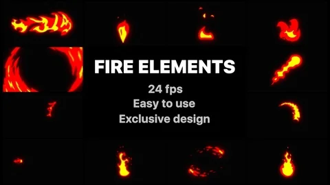 Fire Elements Modèle After Effects