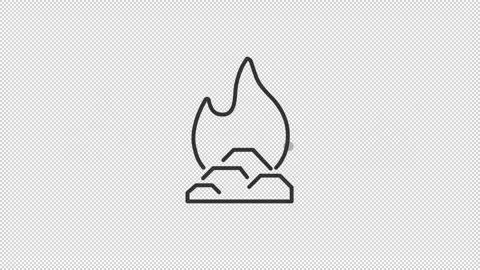 Fire elements icons animation Stock Footage 243703023