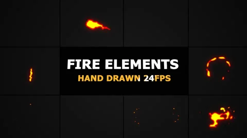 Fire Elements Motion Graphics Pack Stock Footage 103365660