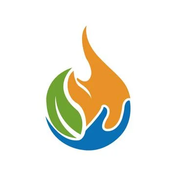 Fire elements of nature icon Free Vector Stock Illustration