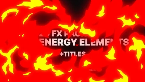 Fire Elements Titles And Transitions Stock After Effects