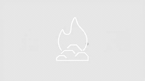 Fire elements white icons animation Stock Footage 247436395