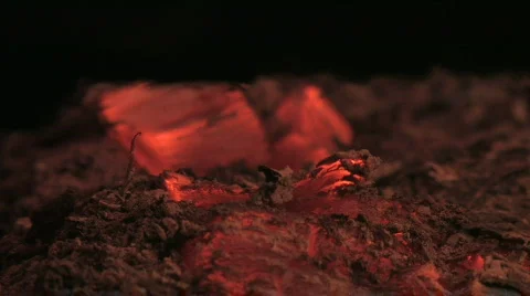 Fire Embers Close Up Stock Footage 271007