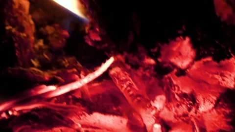 Fire Embers Stock Footage 93162866