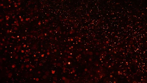 Fire Embers Glowing Particles Floating on Dark Background, Cinematic Motion Stock Footage 336622050