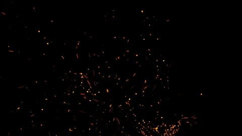 Fire embers Particles 4k, Flying embers, bonfire sparkles. Video stock 311409679