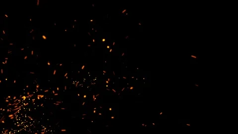 Fire embers Particles 4k, Flying embers, bonfire sparkles. Video stock 311409681