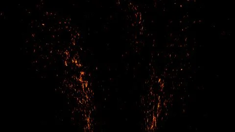Fire embers particles texture overlays. Explosion burn powder spray burst on  Stock Illustration