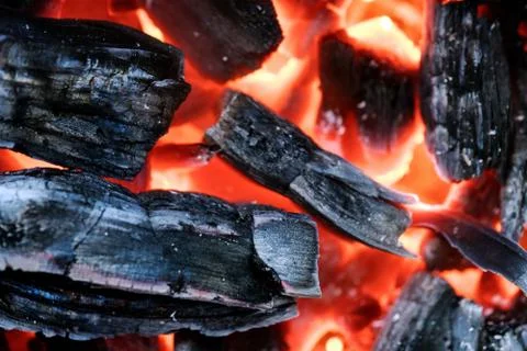Fire embers Stock Photos