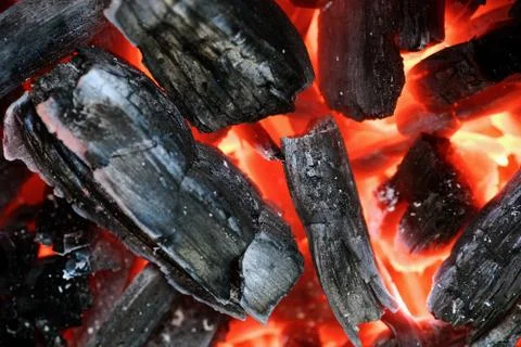 Fire embers Stock Photos