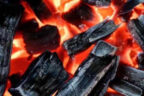 Fire embers Stock Photos