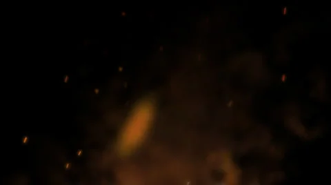 Fire Embers Smoke Stock Footage 925174