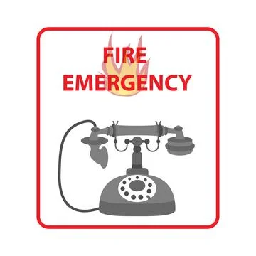 Fire emergency Stock Illustration